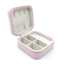 Женская кожаная дорожная сумка, Дамская шкатулка для ювелирных изделий, дорожные сумки для сережек, ожерелий, колец, многофункциональная модная сумка-клатч на молнии