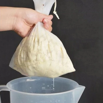 

2 pieces of reusable steel wire mesh filter cloth bag tea bag nylon net filter tea pulp juice jelly food milk