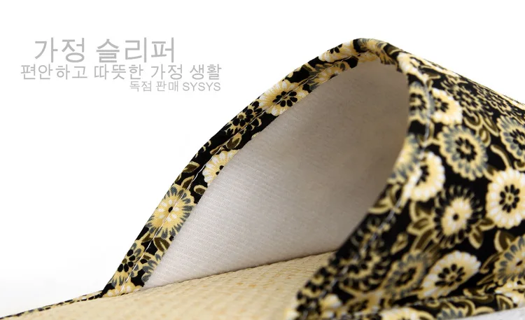 

[Special Offer] Floral Fabric Spring And Summer si ji ju jia Indoor Light Slipper Hotel Guests Slipper
