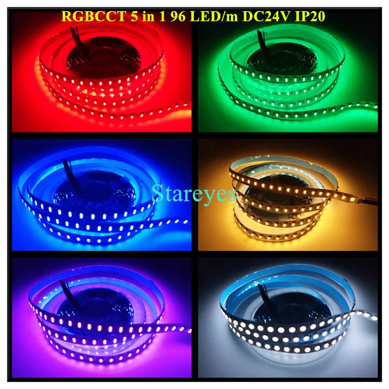 5m rgbcct em 1 dc12v dc24v led