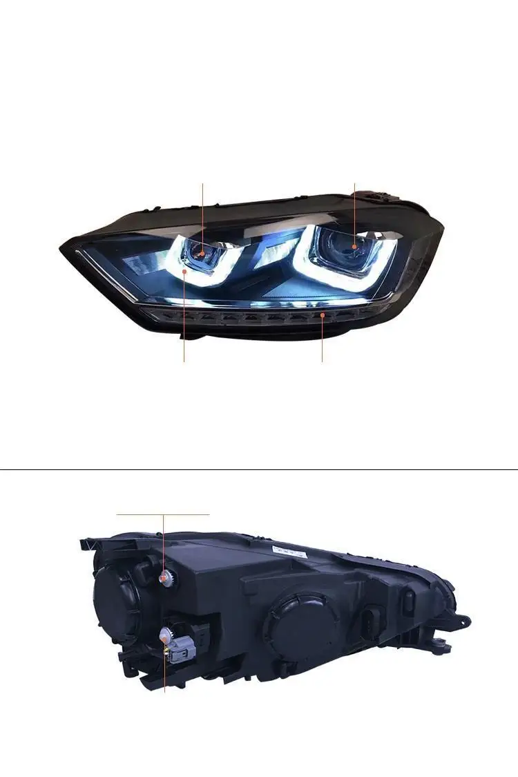 Luces Para автомобильные аксессуары Led Drl Автомобильные дневные ходовые фары автомобильные фары в сборе 17 18 для Volkswagen Golf-Sportsvan
