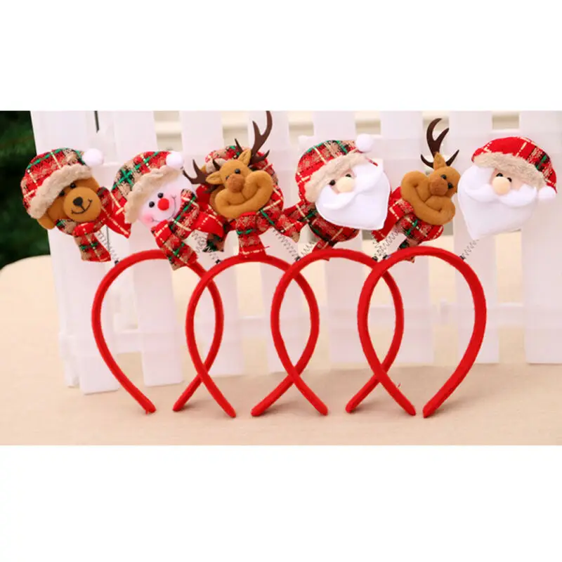 Cute Christmas themed Santa headband snowman deer horn Non-woven children's head closure Christmas gift home decoration