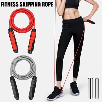 

Jump Ropes Skipping Rope Cable with Sponge Handle for Exercise Fitness Training Sports H7JP