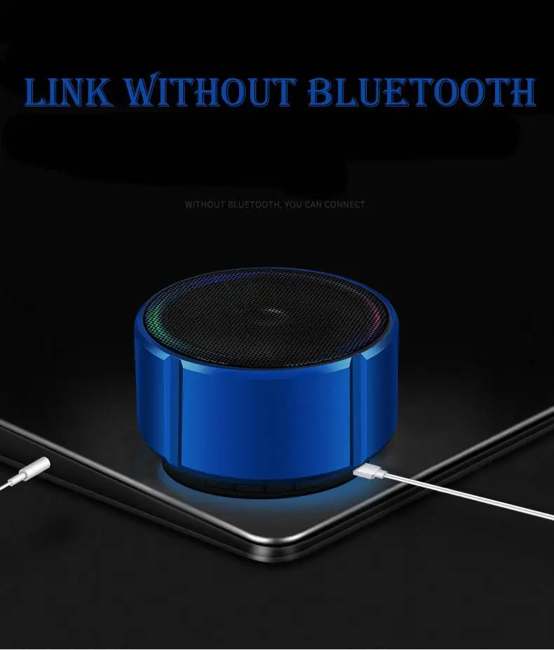 Беспроводной Bluetooth динамик металлический Мини Портативный Subwoof MP3 Воспроизведение музыки громкий динамик Поддержка TF карты MP3 R25