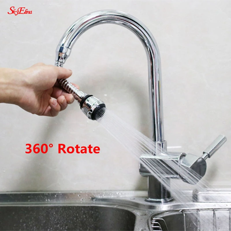 360º Rotating Kitchen Faucet Adjust Dual Mode Sprayer Head Filter Water Saver