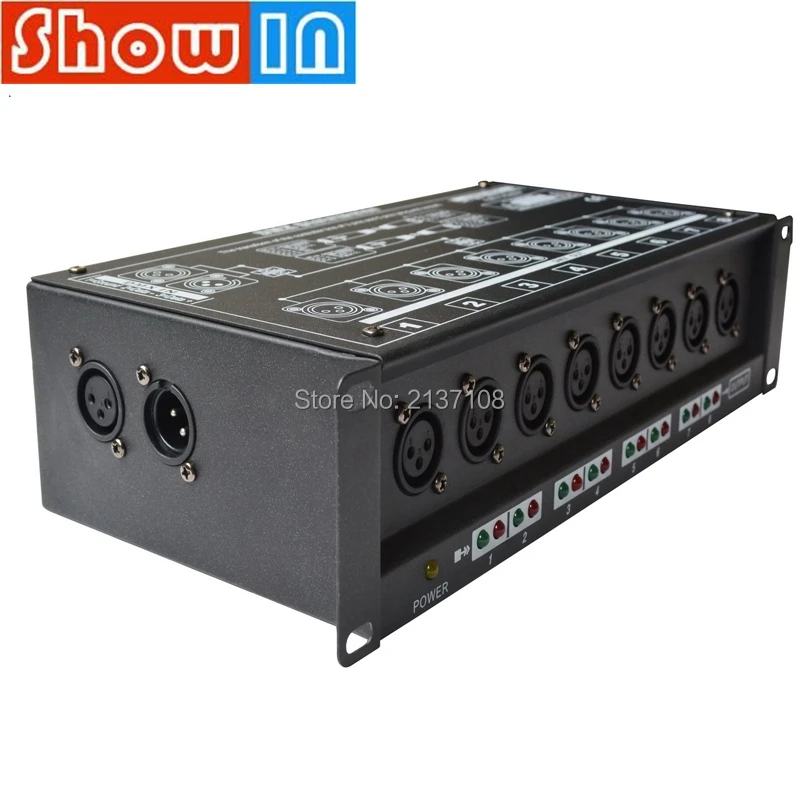 

DMX512 1990 Standard Signal Distributor 8DMX 110V 230V Amplifier Splitter Repeater XLR Pin3 CE UL Certification Free Shipping