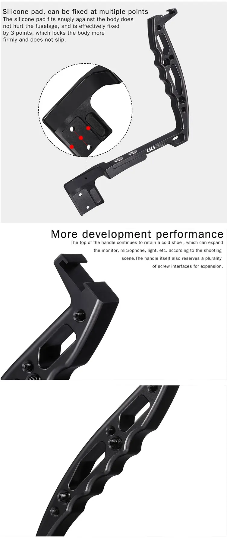 UURig DH12 для DJI Ronin SC Gimbal металлический ручной Gimbal Ручка Handy Sling Grip Ручной Стабилизатор с креплением для холодного башмака