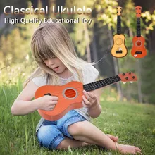 Обучающие игрушки для детей раннего возраста, Классическая гитара укулеле для начинающих, Детский обучающий музыкальный инструмент, игрушка в подарок