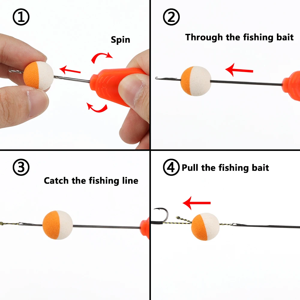 Carp Fishing Stainless Boilie Needle Scissor Set Baiting Drill Stringer Needle Tool Accessories 1 Set 6 pcs fishing accessories fishing tackle fishing tools fishing tool