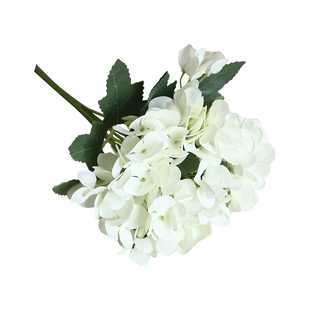 

Butterfly Hydrangea Heads Artificial Silk Flower Branches Blue Home Wedding Autumn Decoration Fake Hydrangea Plants High Quality