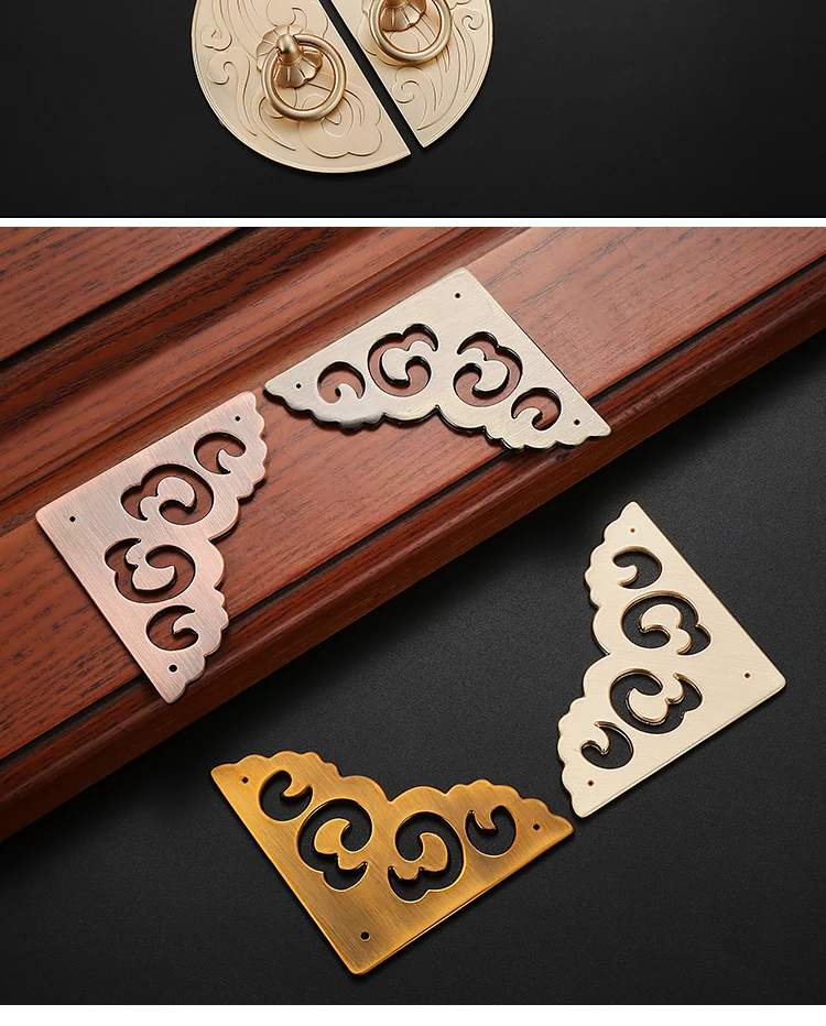 punhos de armário de bronze antigo do vintage estilo chinês puxadores de gaveta porta do de móveis ferragens