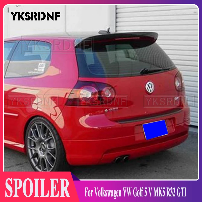 Auto Achter Dak Lip Spoiler Voor Volkswagen Vw Golf 5 V MK5 R32 Gti 2006 2009 Auto Kofferbak spoiler Wing Lip Carbon Fiber|Spoilers & - AliExpress