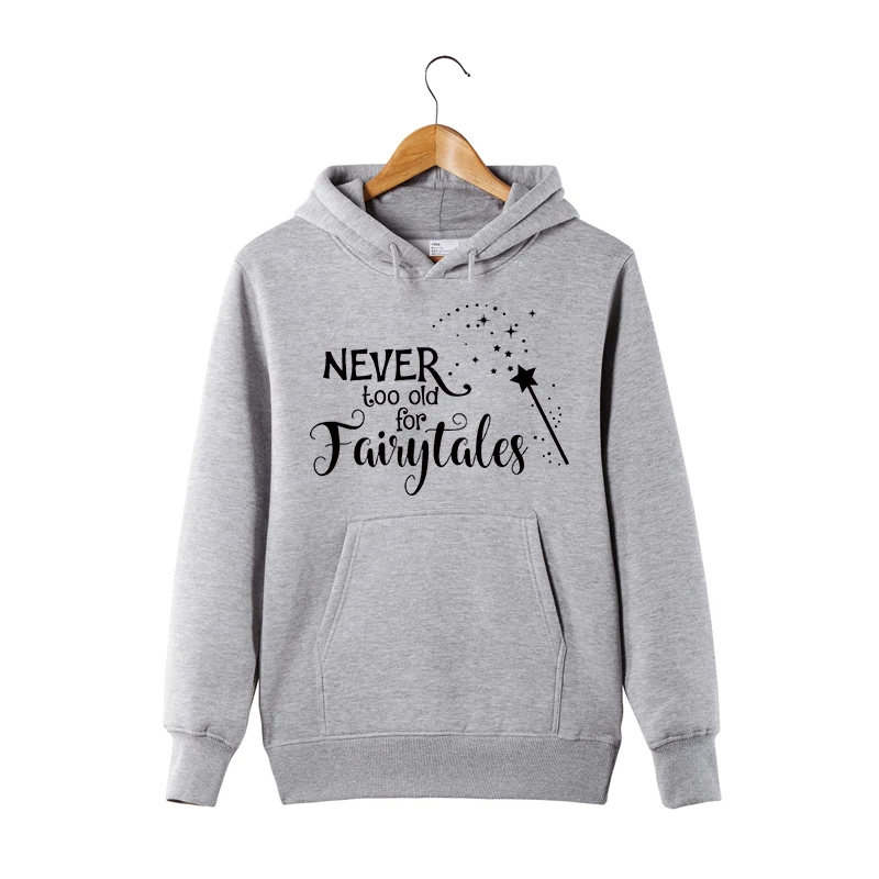 Never Too Old For Fairytales толстовка женская Magcial Fairytales Толстовка хипстер пуловер с капюшоном