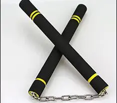 Поролонная губка нунчаки Брюса Ли для занятий кунг-фу Nunchakus для детей китайский боевые искусства, ушу инструктаж по технике безопасности Фитнес оборудование - Цвет: CHAIN Nunchucks