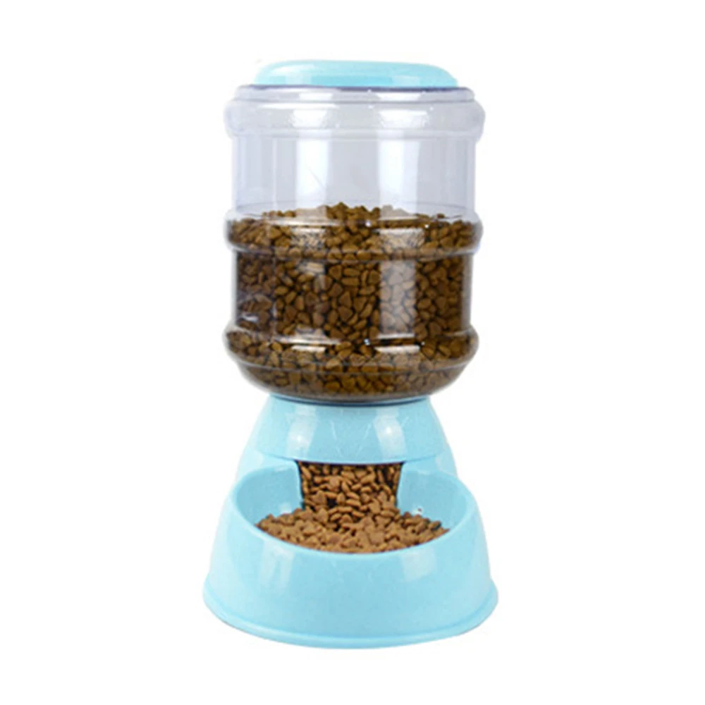 Blue feeder 3.8L вертикальный автоматический диспенсер для воды, собака, еда чаша для кормления домашних животных, устройство для питья воды, товары для кошек - Цвет: Blue feeder