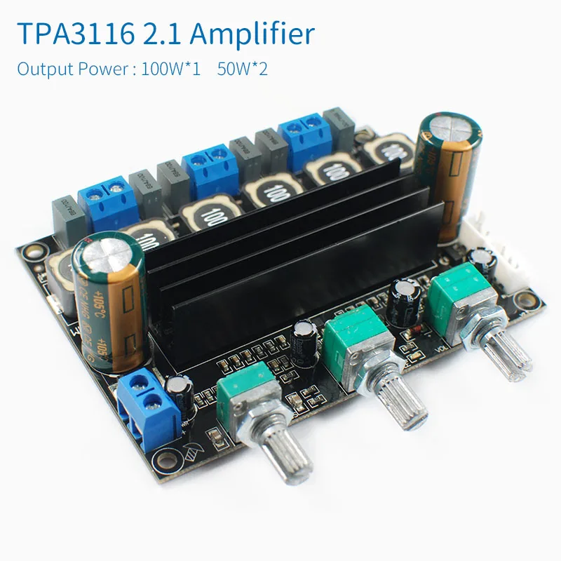 Плата усилителя UNISIAN TPA3116 2 1 HIFI высокомощный TPA 3116 цифровой трехканальный