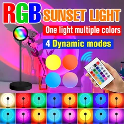Lampe LED de Projection arc en ciel, lumière d'atmosphère, USB, veilleuse à intensité réglable, décoration pour mur de fond 