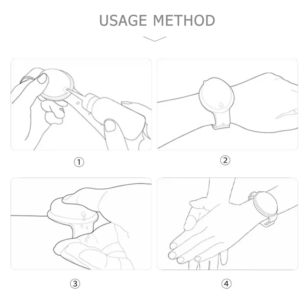 Дезинфицирующее средство для рук браслет мытья часовой бутылка с распылителем