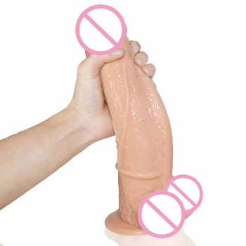 28cm Super Huge Dildos Soft Big Dildo Suction Cup Realistic Glans Cock Penis Thick Large Long Anal Plug Adult Toys For Couples 4