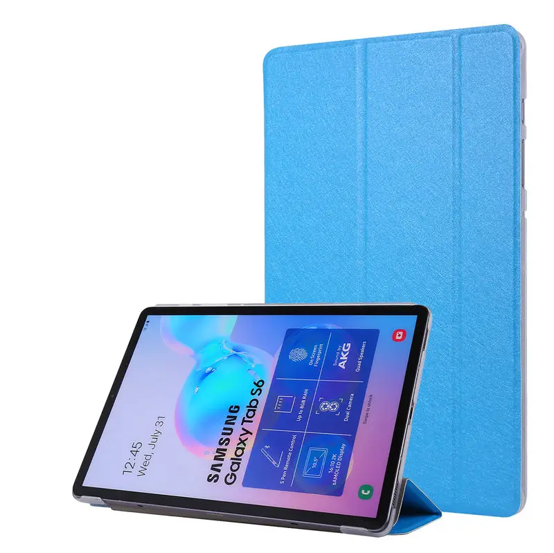 Light Blue Чехол для Samusng Galaxy Tab S6, 10,5 дюймов, SM-T860, SM-T865, T865, откидной кожаный чехол для планшета, Умный Магнитный чехол-подставка - Цвет: Light Blue