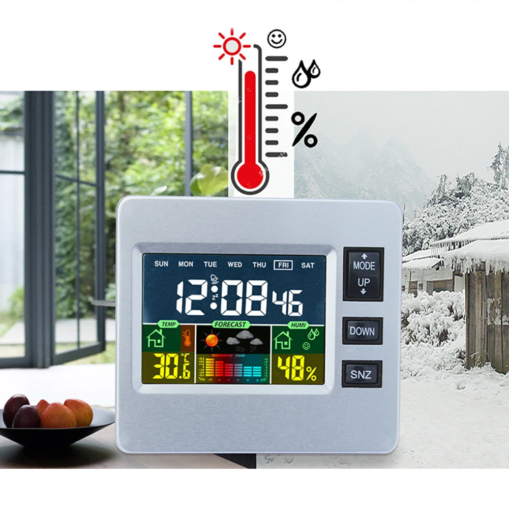Student Children's LCD Multi-function Alarm Clock Mute Cock Bedside Clock
