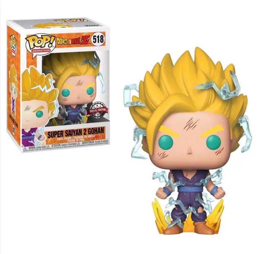 Funko pop ular супер Драконий жемчуг Гоку VegetaVinyl фигурка куклы игрушки для подарки на день рождения - Цвет: 518with box