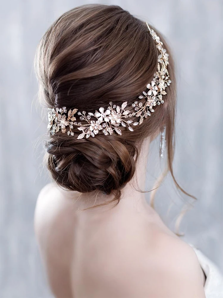 AiliBride Crystal Pearl Flower Bridal 