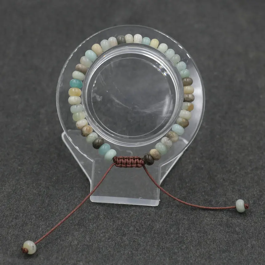 New Design Abacus Beads Bracelet Men Amazonite Natural Stone Bracelet For Women Girls Lucky Couple Bracelets Jewelry Lover Gift - Image 6