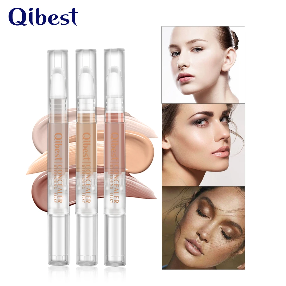 

QIBEST New Arrival Rotating Concealer Pen Waterproof Full Coverage Repairing Stick Brighten Nude Makeup Concealer Easy to use