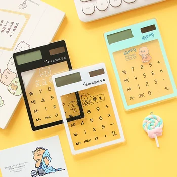 

Solar Energy Calculator Scientific Touch Transparent Calculator Pocket Office Stationery Educational 8-digit Teaching Aids