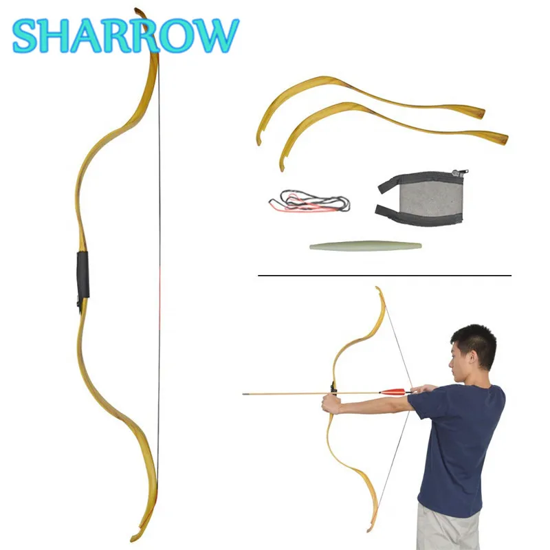 

Archery Traditional Bow 25lbs Takedown Recurve Bow Right Hand Shooting Bow For Ooutdoor Training Practice Hunting Accessories