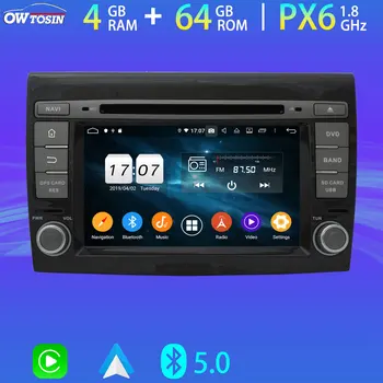 

PX6 4+64G GPS Navigation Car Multimedia Player For Fiat Bravo 2007-2012 4G LTE WiFi Bluetooth 5.0 Tethering DAB DSP Android Auto
