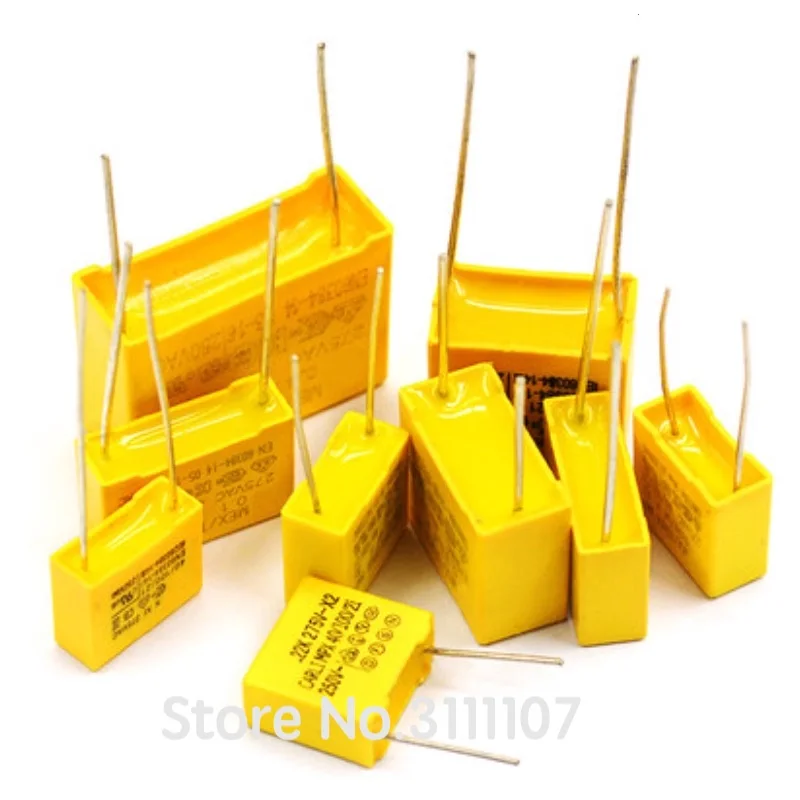 10PCS/LOT X2 safety capacitor 275VAC 0.1uf 0.001uf 0.0022uf 0.0047uf 0.01uf 0.033uf 0.022uf 0.047uf 0.068uf 0.1uf 0.15uf 1uf