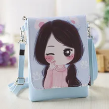 Милые мини-сумки через плечо для детей, сумка-мессенджер для девочек, Сумочка с принцессой, мини-сумки через плечо из искусственной кожи для детей