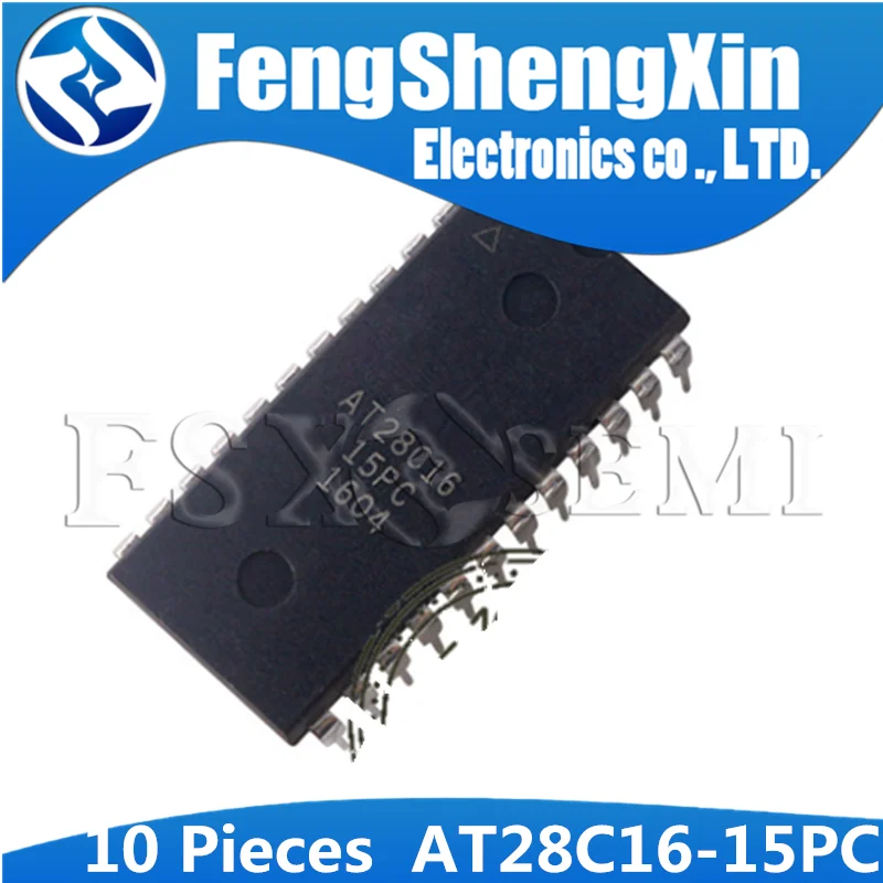 10 шт. флэш-память 24 DIP AT28C16 DIP-24 16K 2K x 8 CMOS E2PROM IC | Электронные компоненты и