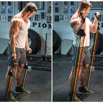 

11pcs/set Pull Rope Fitness Exercises Resistance Bands Latex Tubes Pedal Excerciser Body Training Workout Yoga Elastic Pull Rope