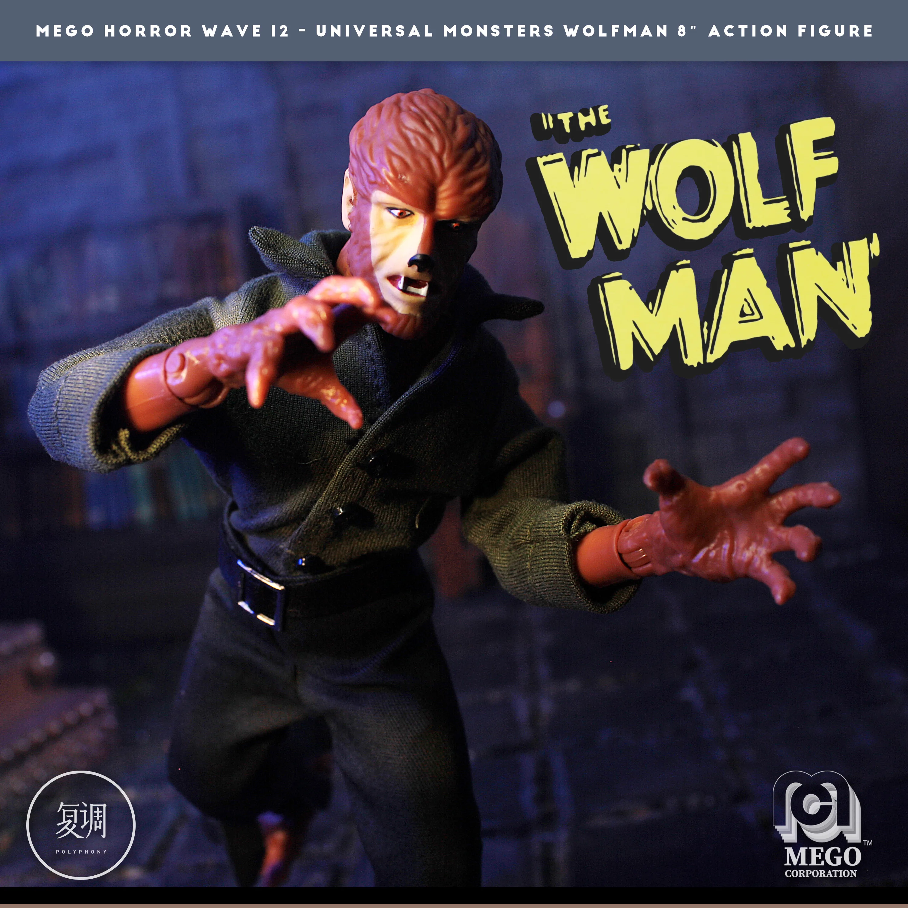 

Original Mego Universal Monsters WOLF MAN Old Film Action Figure Model Toys Original Collection