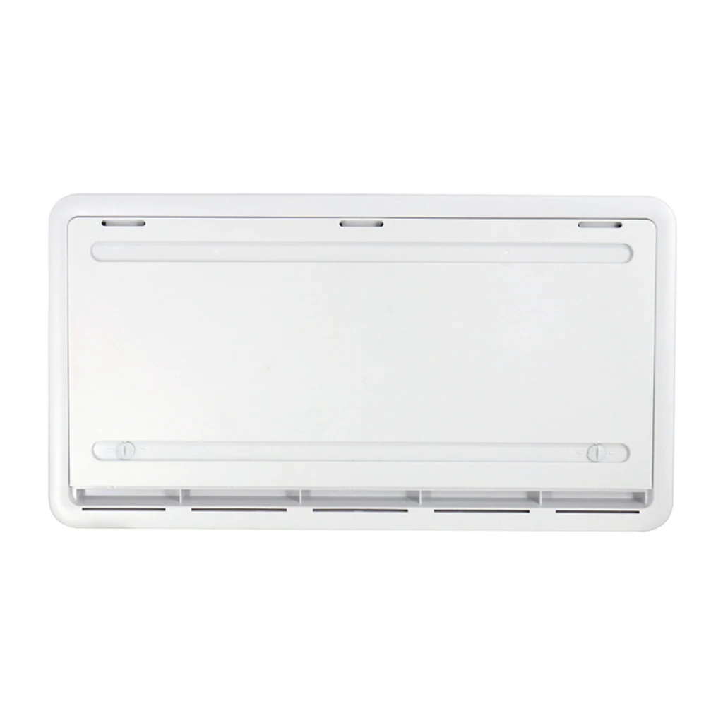 Universal RV Storage Hatch with Fans Travel Trailer Accessories, White