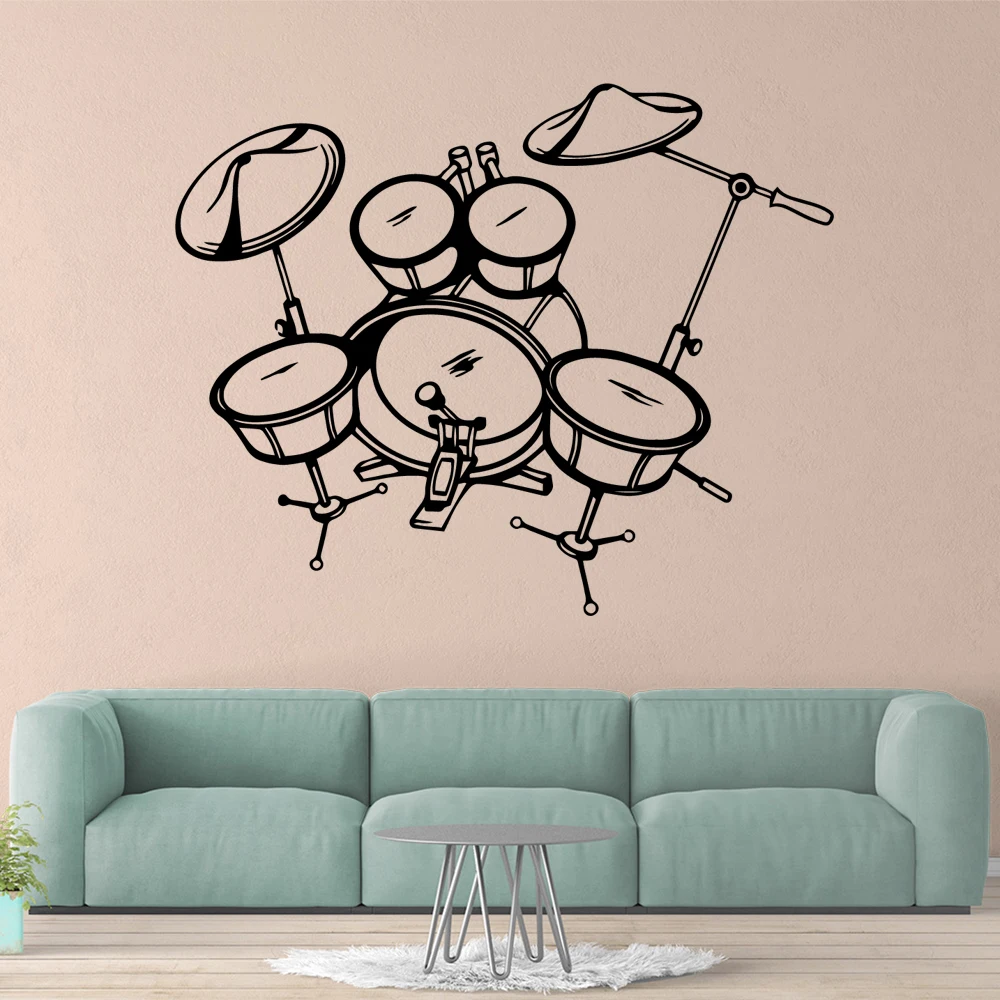 Романтический набор барабанов детские наклейки на стену виниловые для детской