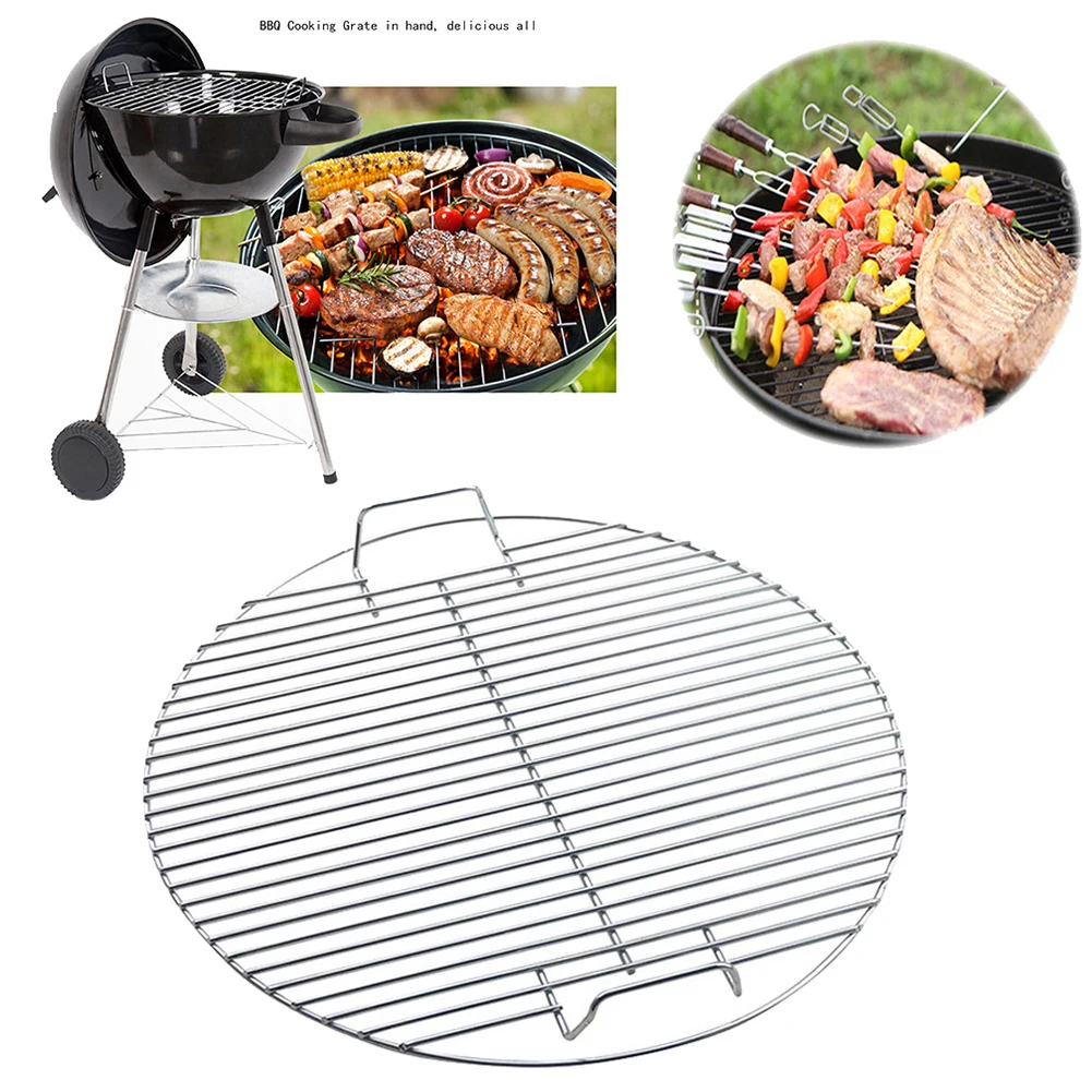 Round Non-stick Heat Resistance Stainless Steel Outdoor Barbecue BBQ Grill Rack Bright Smooth Surface