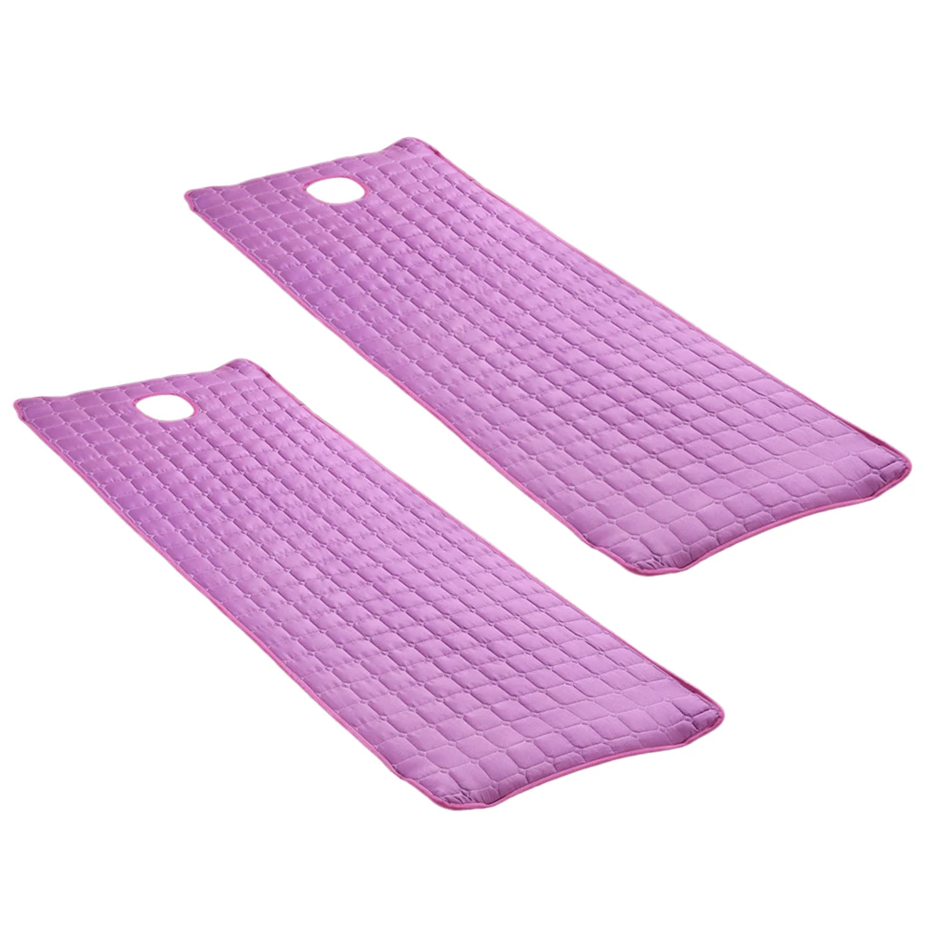 Purple 2 шт. массажный стол матрац с отверстием для лица для 190x70 см Красота кровати для лица - Цвет: Purple