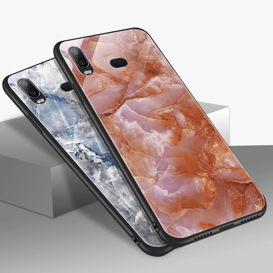 Для samsung Galaxy A6S A8S A9S ударопрочный чехол из ТПУ для телефона Galaxy A9 SM-A920F модный защитный чехол из закаленного стекла