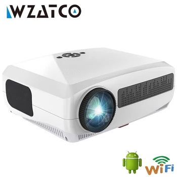 WZATCO C3 New Projector 4K Android 10.0 WIFI Native 1920*1080 LED Proyector Home Theater 3D Media Video player Game Beamer