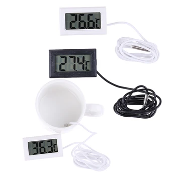 

1Pc New Digital LCD Display Thermometer Temperature Meter Temp Sensor With Probe