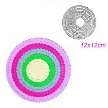 

Round Stitched Frame Metal Cutting Dies DIY Scrapbooking Template for Album Paper Craft Dies Handcrafts Handmade Greeting Cards