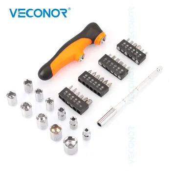 

T-handled Socket Wrench Screwdriver Bit Set Dismountable with Extension Bar Socket Bits