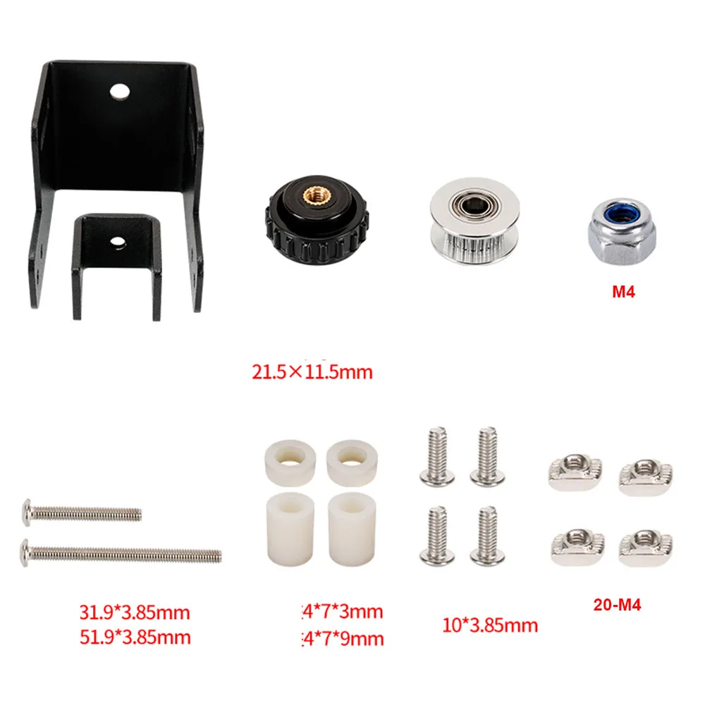 correia sincrona de perfil aluminio cor preta endireite para tronxy 03