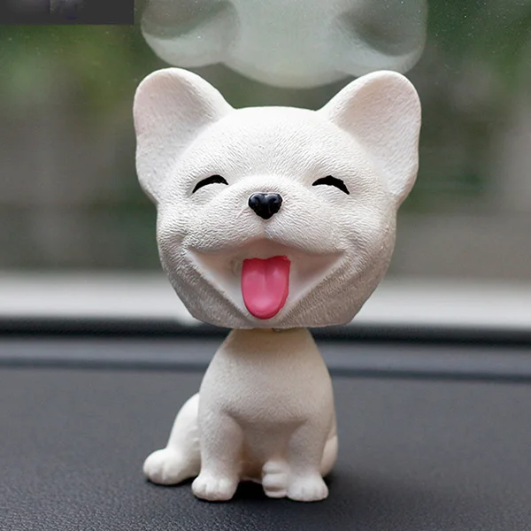 Tanzende Figur Auto Dashboard Deko Wackelfigur Puppy 9cm - Bichon