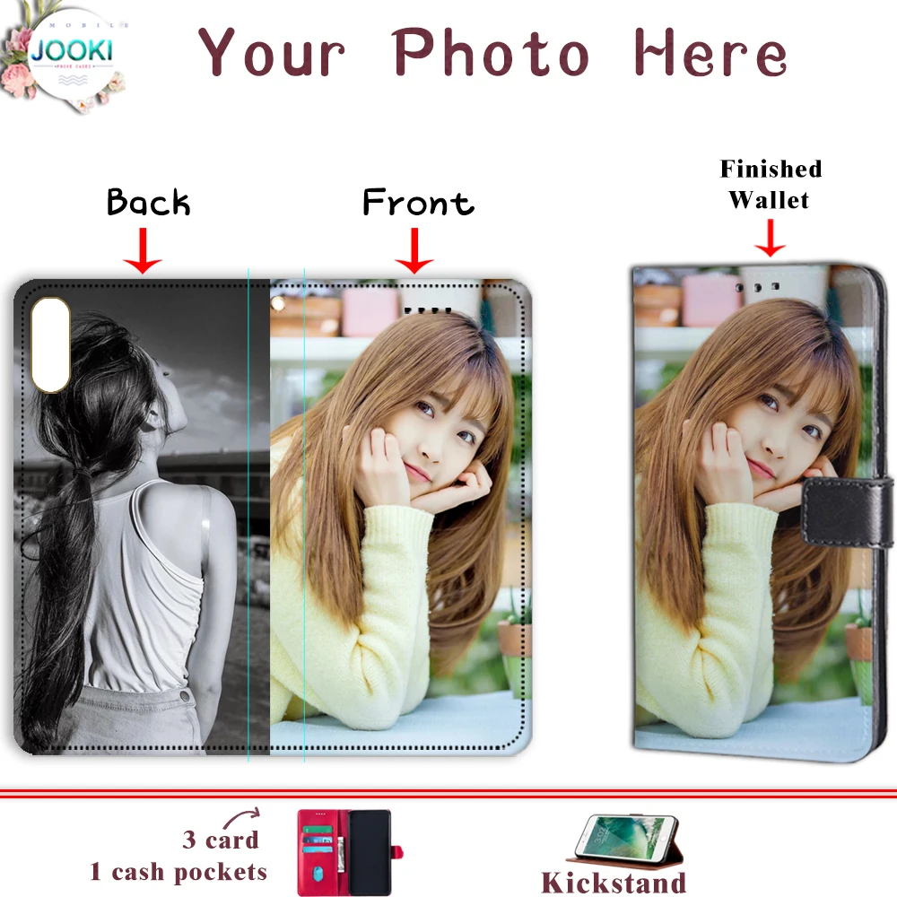 V17 neo gift personalized magnetic leather wallet case Your phone Leather Photo Wallet For Vivo active | Мобильные телефоны и