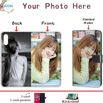 

V17 neo gift personalized magnetic leather wallet case Your phone Leather Photo Wallet For Vivo V17 neo active wallet case